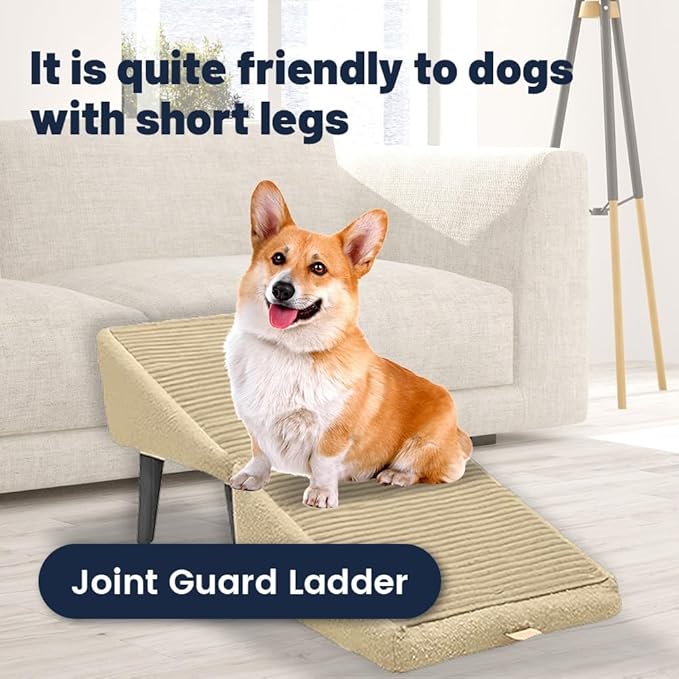 🐶 Give Your Pup Royal Access – Ramp + Ottoman Inside! 👑