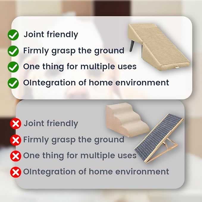 🐶 Give Your Pup Royal Access – Ramp + Ottoman Inside! 👑