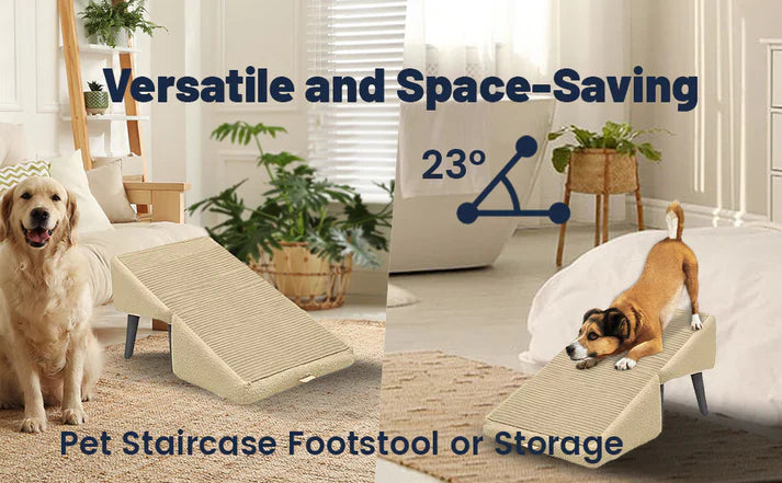 🐶 Give Your Pup Royal Access – Ramp + Ottoman Inside! 👑