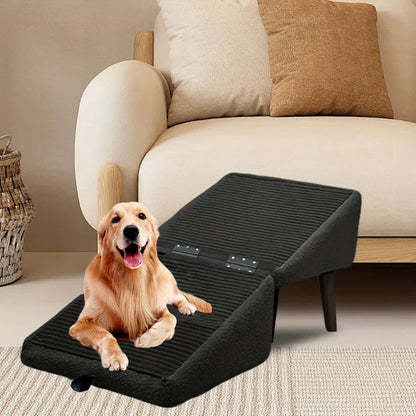 🐶 Give Your Pup Royal Access – Ramp + Ottoman Inside! 👑