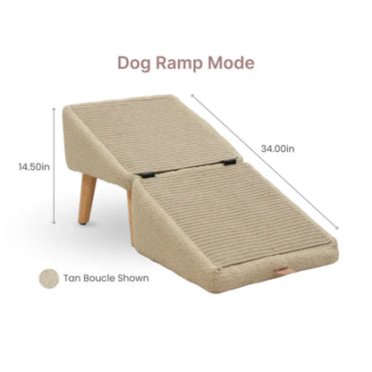 🐶 Give Your Pup Royal Access – Ramp + Ottoman Inside! 👑