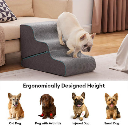 🐶 Convertible Dog Stairs with Ramp – Portable & Foldable