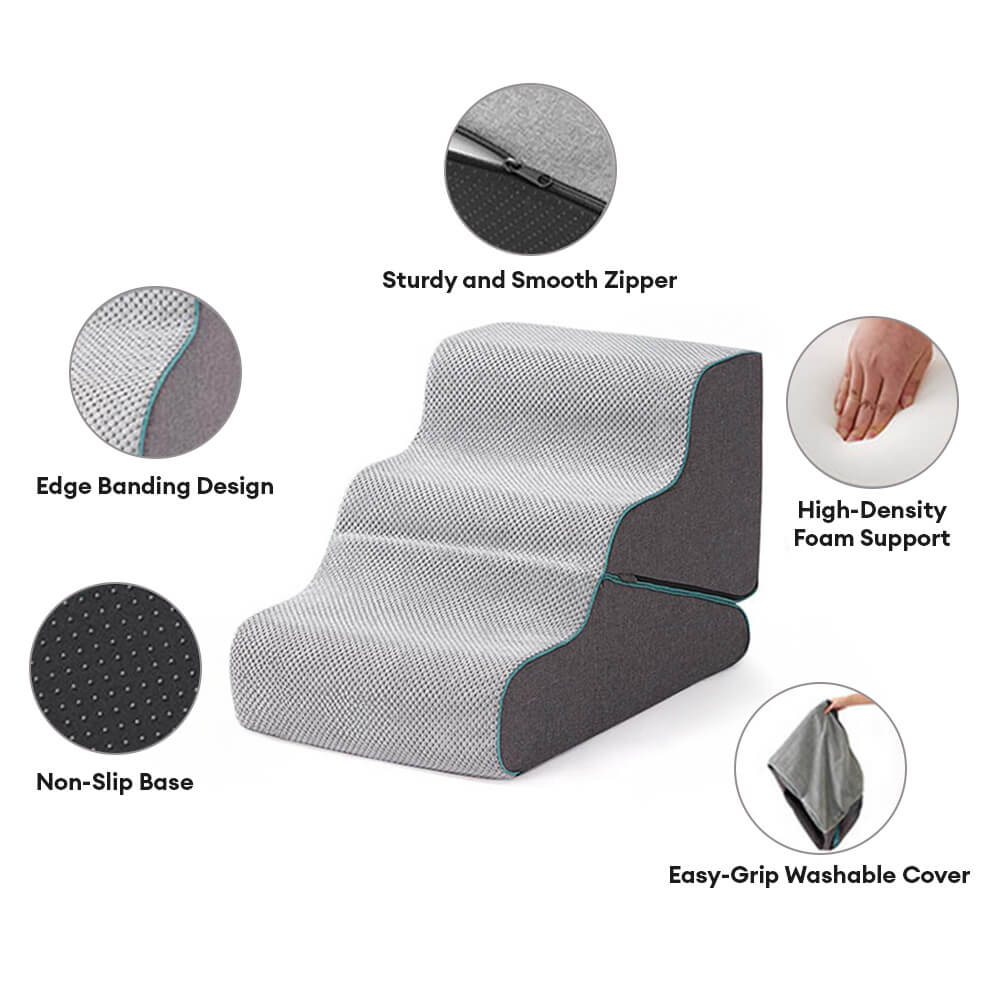 🐶 Convertible Dog Stairs with Ramp – Portable & Foldable