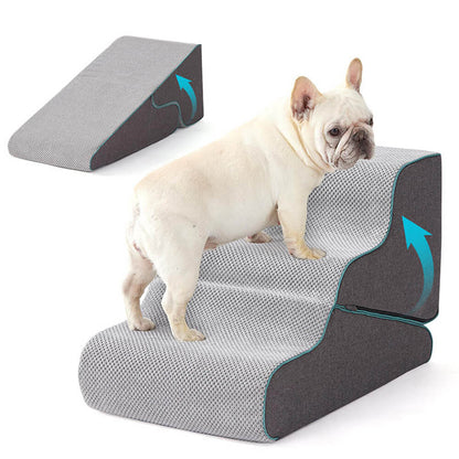 🐶 Convertible Dog Stairs with Ramp – Portable & Foldable