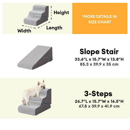 🐶 Convertible Dog Stairs with Ramp – Portable & Foldable